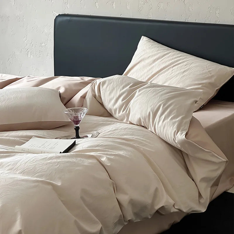 Afralia™ Luxury 100S Pure Cotton Jacquard Bedding Sets for Adults and Children