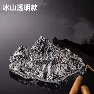 Afralia™ Iceberg Glass Dessert Plate: Artistic French Club Tableware