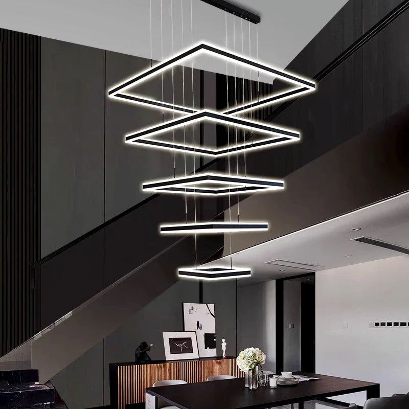 Afralia™ Modern Pendant Chandeliers LED Ceiling Lights for Dining & Living Room