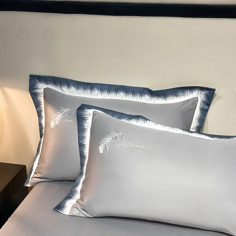 Afralia™ Feather-Embroidered Summer Blanket: Queen Size, Machine Washable, Thin Duvet
