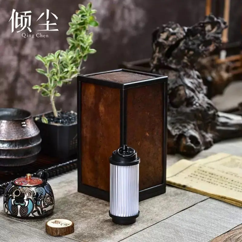 Afralia™ Hedge Stone Candle Holder: Ancient Decorative Amber Table Lamp