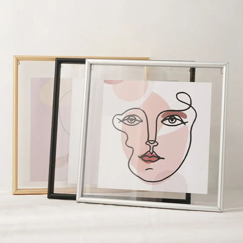 Afralia™ Clear Frame Modern Hangable Picture Frame Acrylic Home Decor