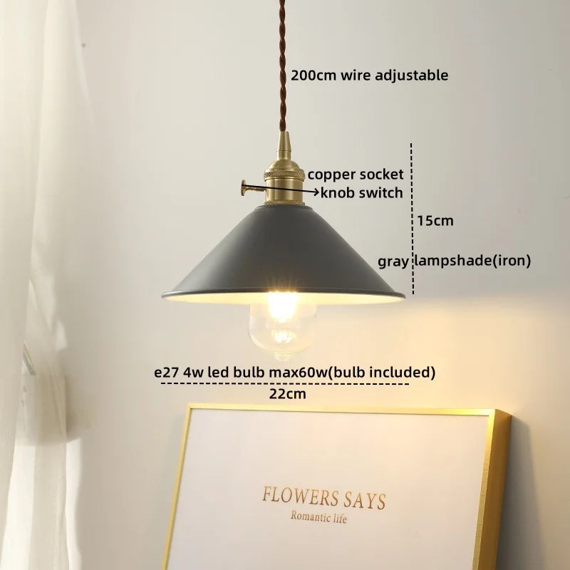 Afralia™ Copper Glass LED Pendant Lights Modern Hanging Lamp for Bar Bedroom Living Room