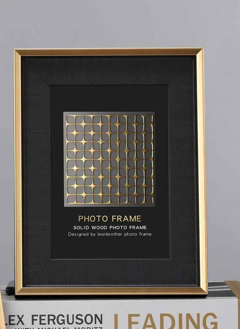 Afralia™ Minimalist Wood Desk Photo Frames for Modern Decor