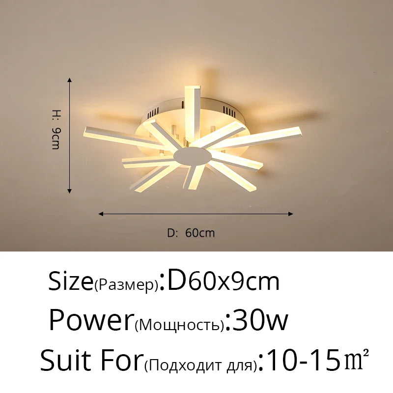 Afralia™ Nordic Chandelier LED Lamp Modern Ceiling Lights for Living Room Bedroom Kitchen Decor