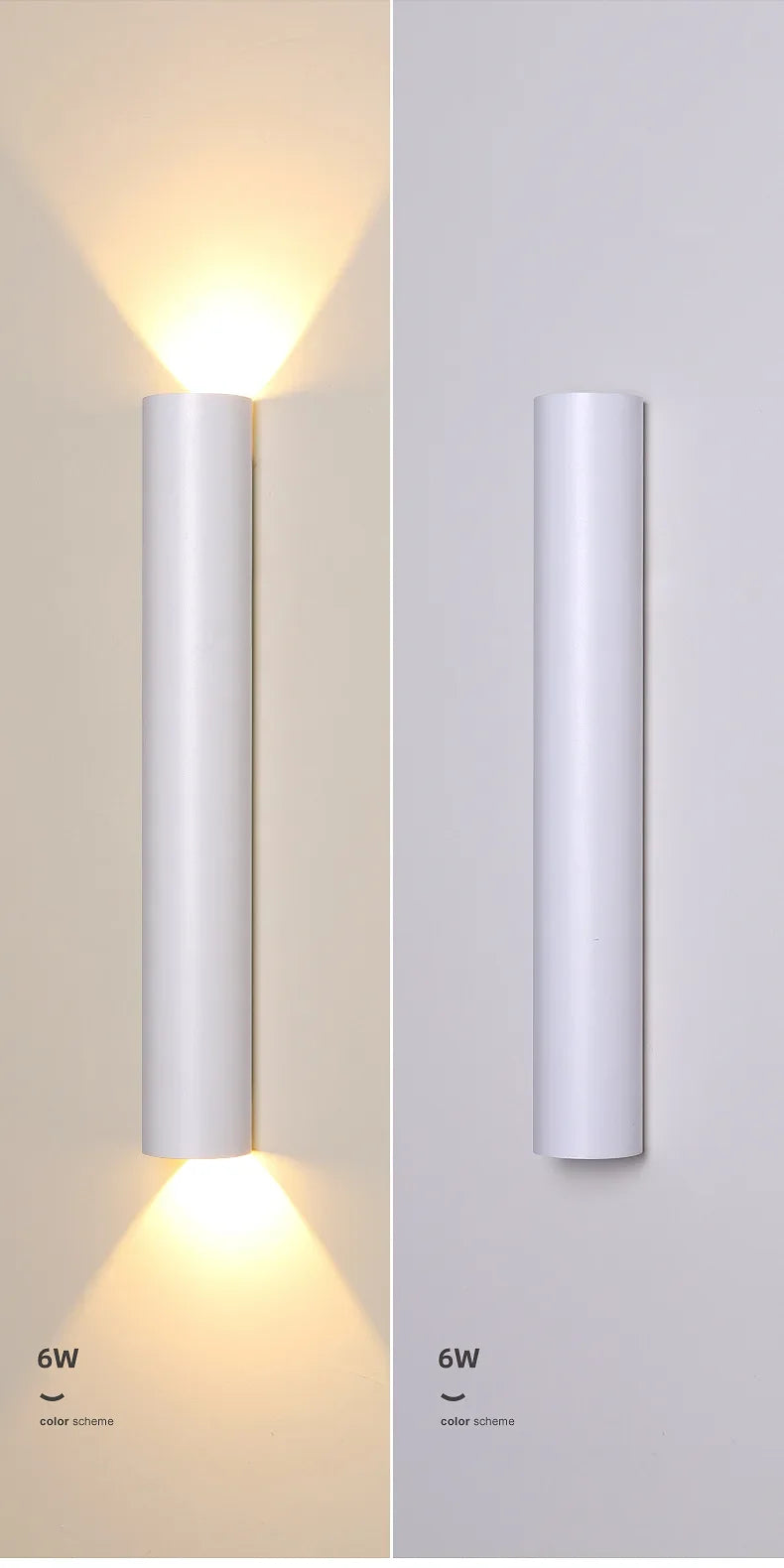Afralia™ Modern Up and Down Wall Lamp for TV Background, Bedroom, Corridor, Stair & Home