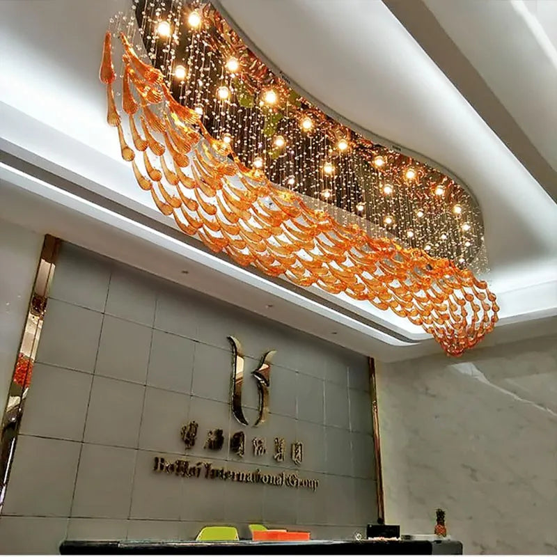 Afralia™ Nordic Style Living Room Pendant Light Chandelier - Custom Colors