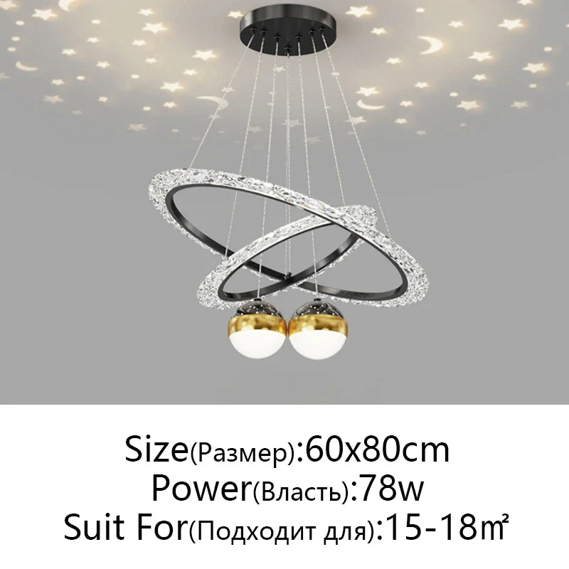 Afralia™ Nordic Gyptian LED Chandelier for Living Room Bedroom Dining Room
