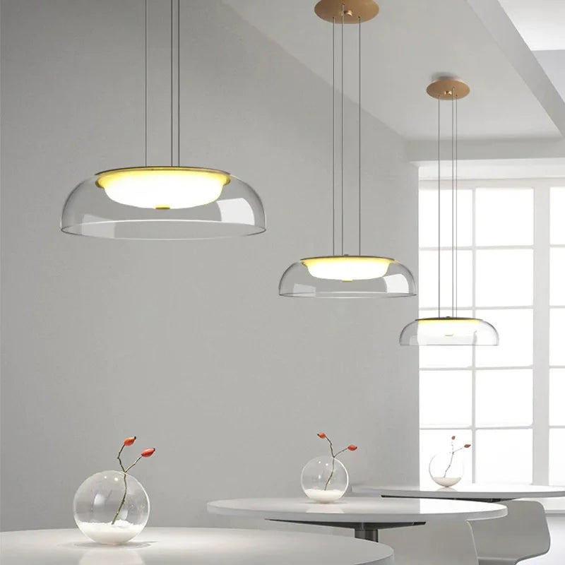 Afralia™ Glass Pendant Lights Simple Indoor Home Decor Lighting for Living Room and Dining Room