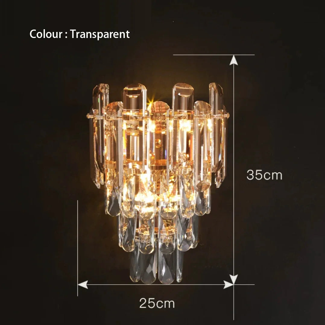 Afralia™ Gray Glass Wall Lamp - Modern Living Room Decor Sconce Light