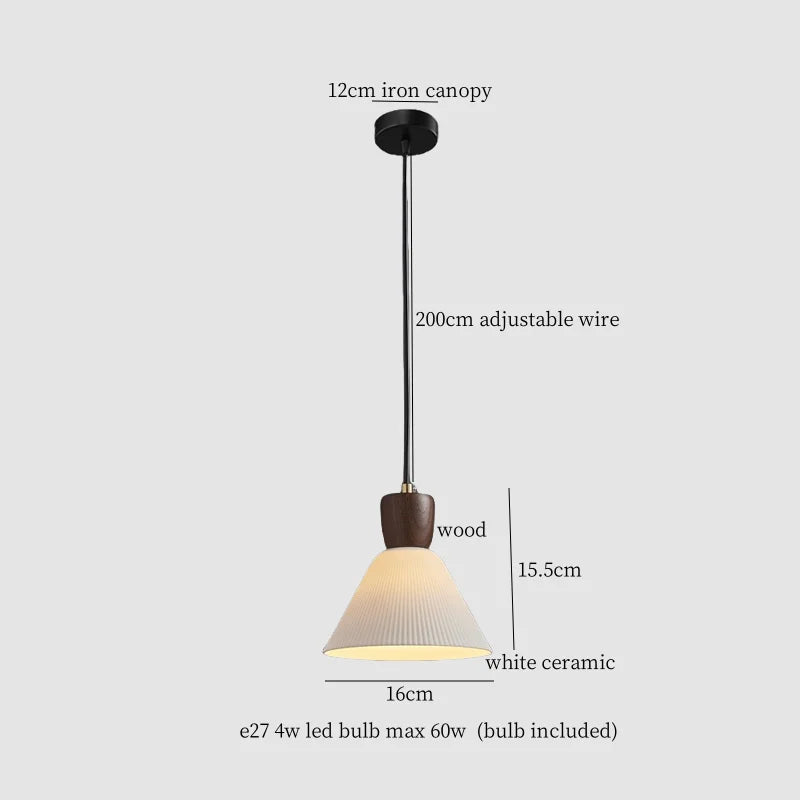 Afralia™ Nordic White Ceramic LED Pendant Light for Modern Living Spaces