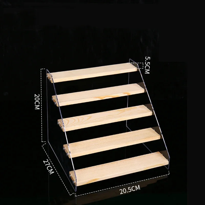 Afralia™ Acrylic Makeup Organizer Display Stand - 5 Layer Clear Cosmetic Holder