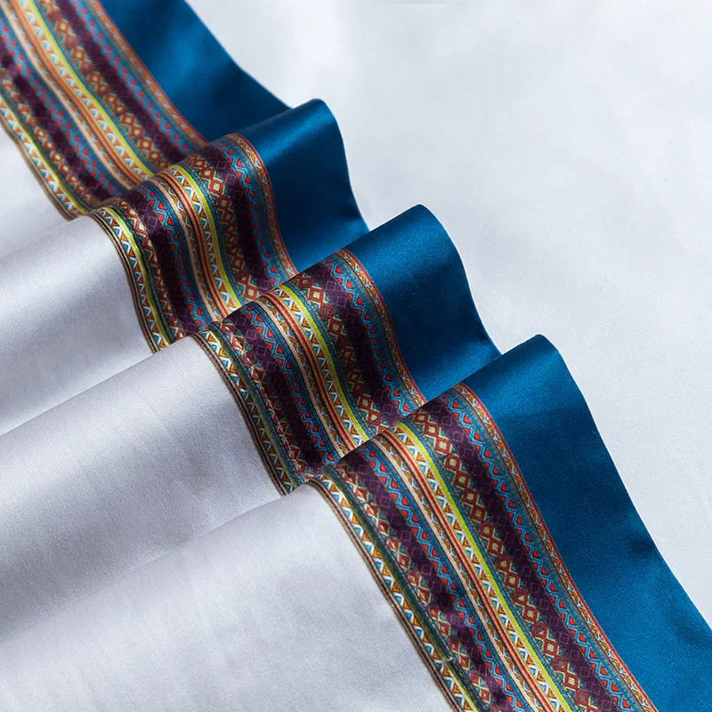 Afralia™ Galloping Horse Luxury Bedding Set 1400TC Egyptian Cotton Duvet Cover Sheet Pillowcases