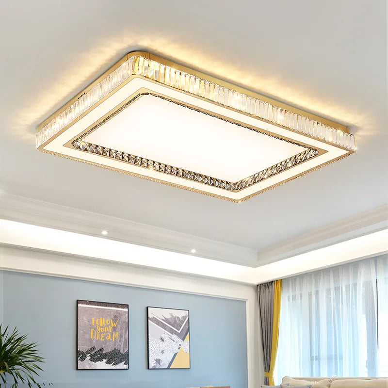 Afralia™ Luxury Crystal Ceiling Light Chandelier for Modern Home Décor