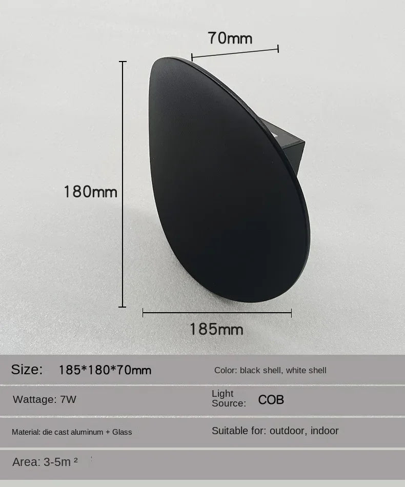 Afralia™ Outdoor Villa LED Wall Light - Modern Circular Porch Light for Balcony, Garden