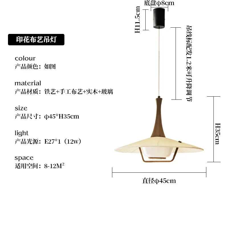 Afralia™ Walnut Flying Saucer LED Pendant Lights for Kitchen Island & Living Room