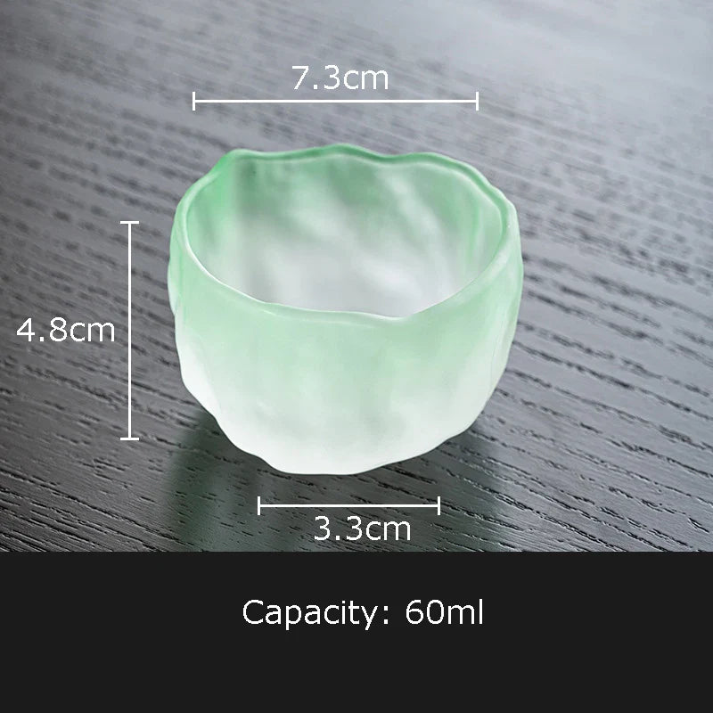 Afralia™ Pink Glass Tea Cups with Saucer Set for Afternoon Tea or Coffee