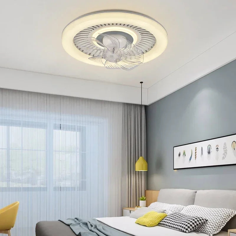 Afralia™ 360 Rotating Air Supply LED Ceiling Fan with Quiet DC Motor.