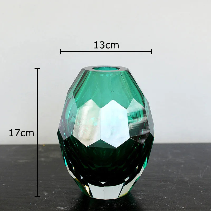 Afralia™ Amber Glass Vase for Desk Decoration and Floral Arrangement