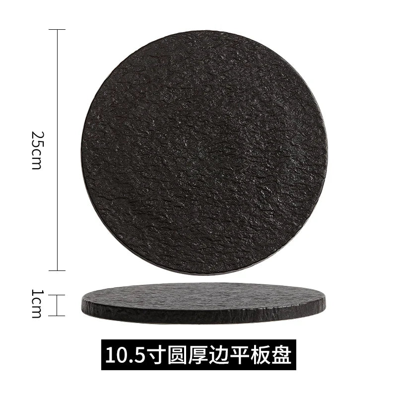 Afralia™ Rock Plate: Elegant Japanese Tableware for Home Dining and Decoration