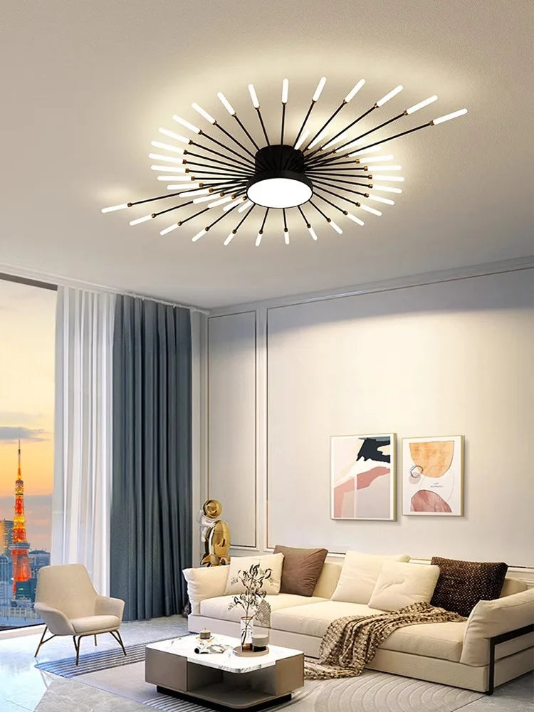 Afralia™ Modern LED Ceiling Chandelier for Home Lighting and Bedroom Luster