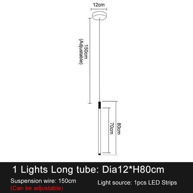 Afralia™ Long Line Branch Chandelier Led Pendant Lights for Home Villa Dining Room