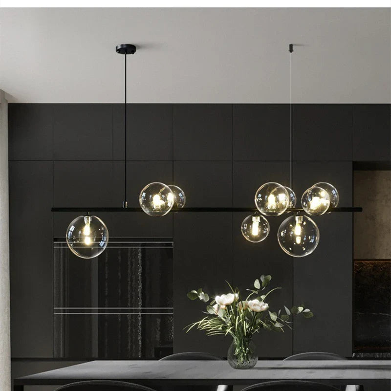 Afralia™ Glass Ball Pendant Light: Nordic LED Hanging Lamp for Dining Room, Bedroom, Cafe