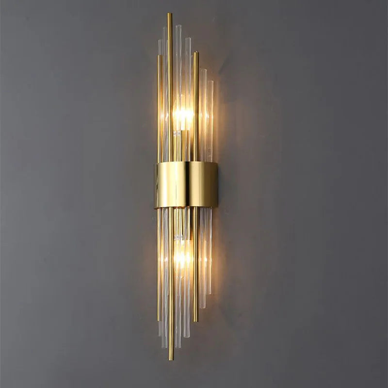 Afralia™ Crystal LED Wall Lamp Light Modern Luxury Sconces Indoor Lighting