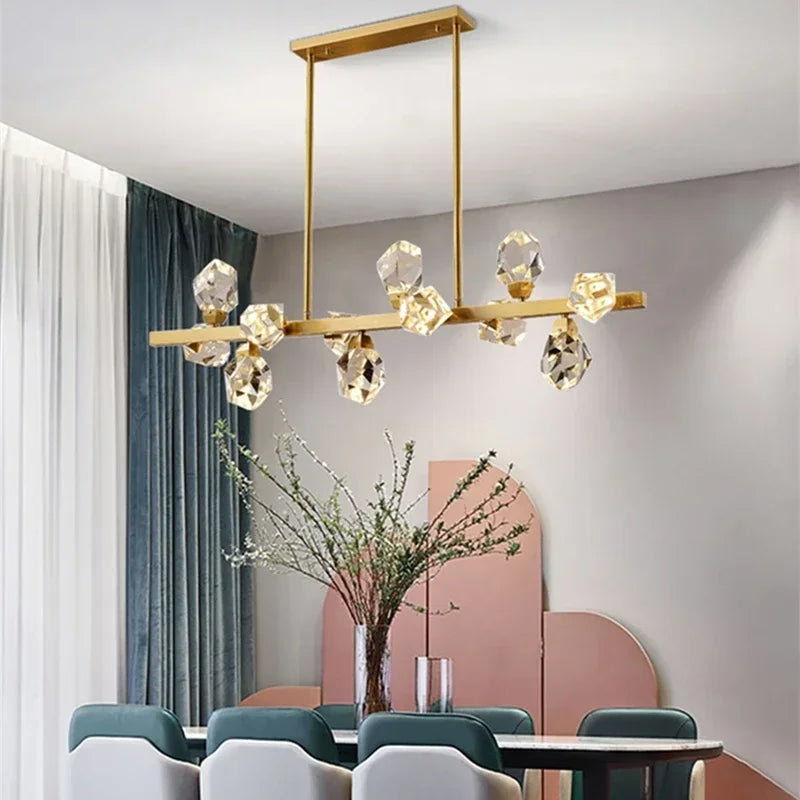 Afralia™ Crystal Chandelier LED Pendant Lights High-end Nordic Modern Style Indoor Lighting