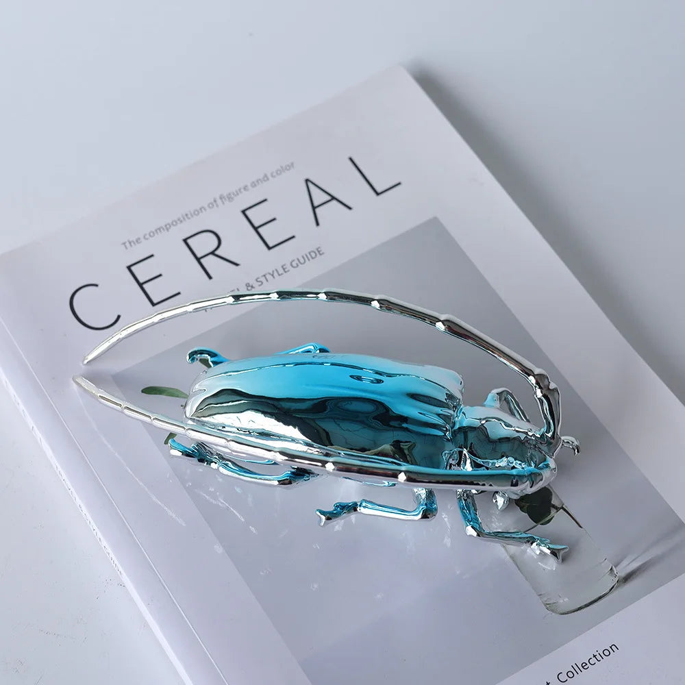 Afralia™ Metal Insect Sculpture Figurine Home Decor Accessory