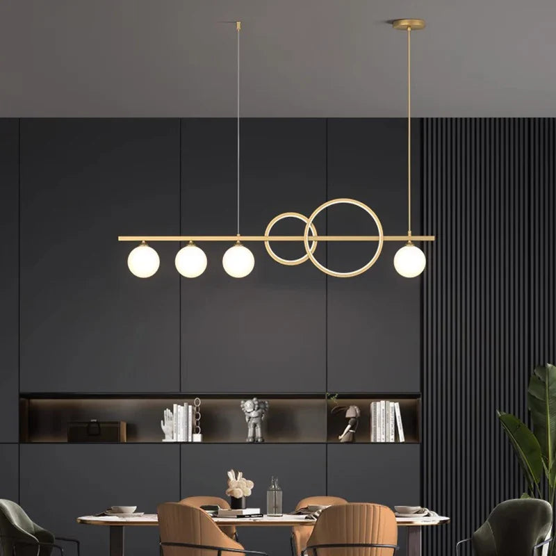 Afralia™ Modern Chandeliers: Dining Room Pendant Light Hanging Ceiling Lamps