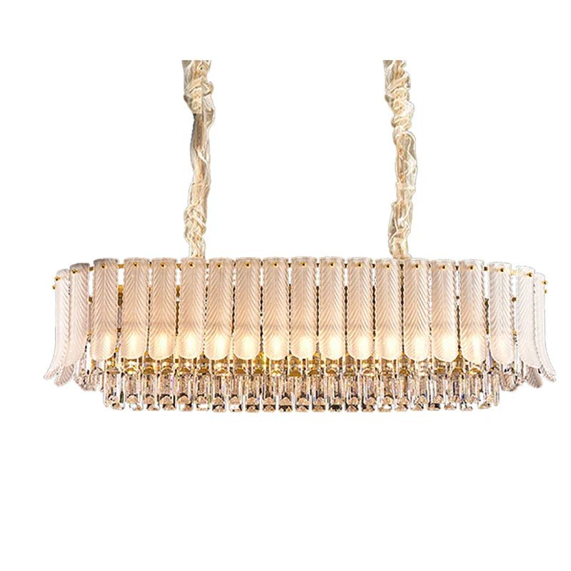 Afralia™ Crystal Feather Ceiling Pendant Lights for Luxury Home Decor & Living Room