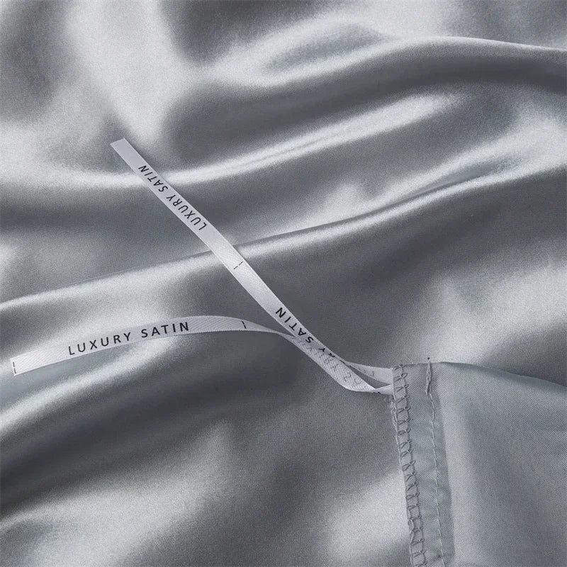 Satin King Size Duvet Cover Set by Afralia™ - Soft, Cozy, Skin-friendly Bedding for Queen Bed