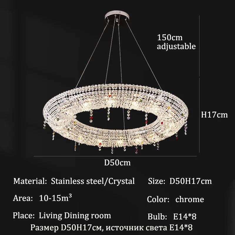 Afralia™ Italian Crystal Chandeliers LED Ceiling Pendant Lamps Indoor Luxury Lighting
