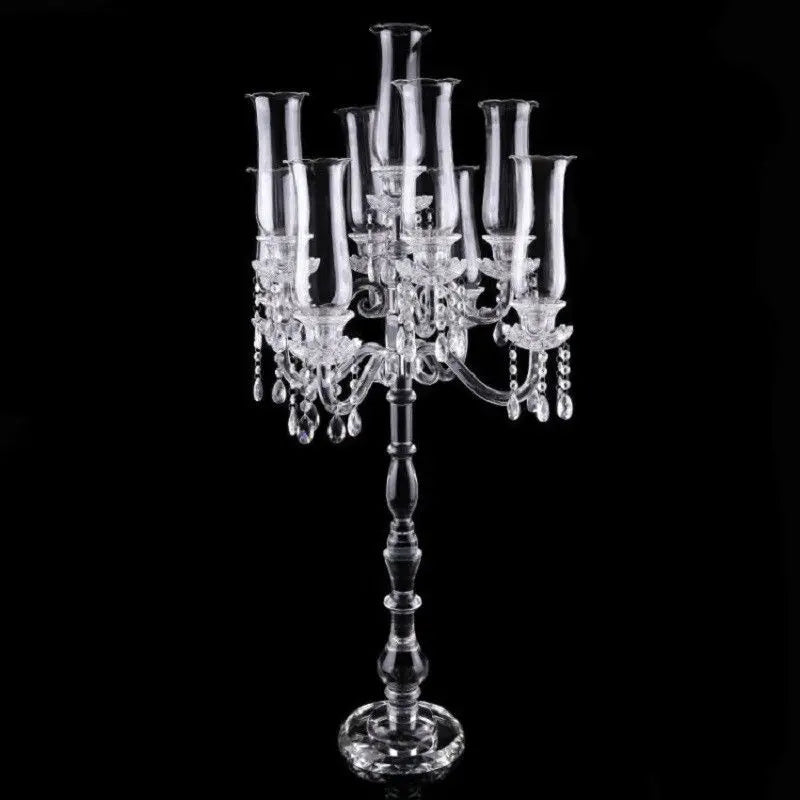 Afralia™ Crystal Glass Cover Candle Holders - Elegant Table Centerpiece for Candlelight Dinners