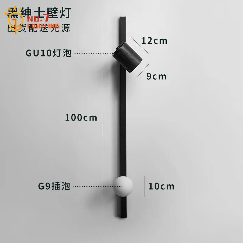 Afralia™ Black/White Wooden Wall Lamp for Minimalist Style Living Spaces