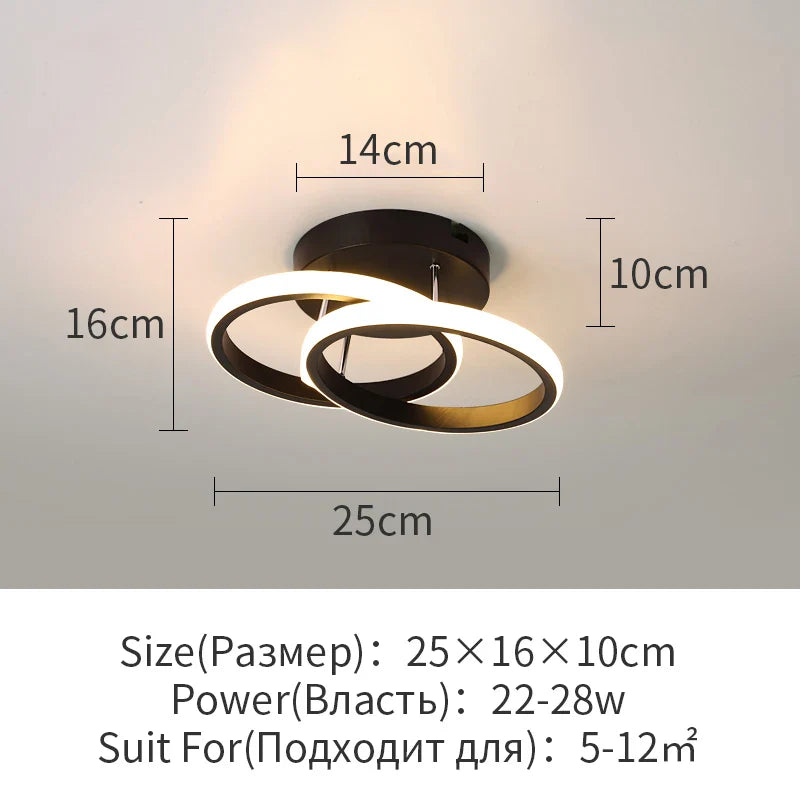 Afralia™ LED Surface Mounted Aisle Ceiling Lights for Home Lighting