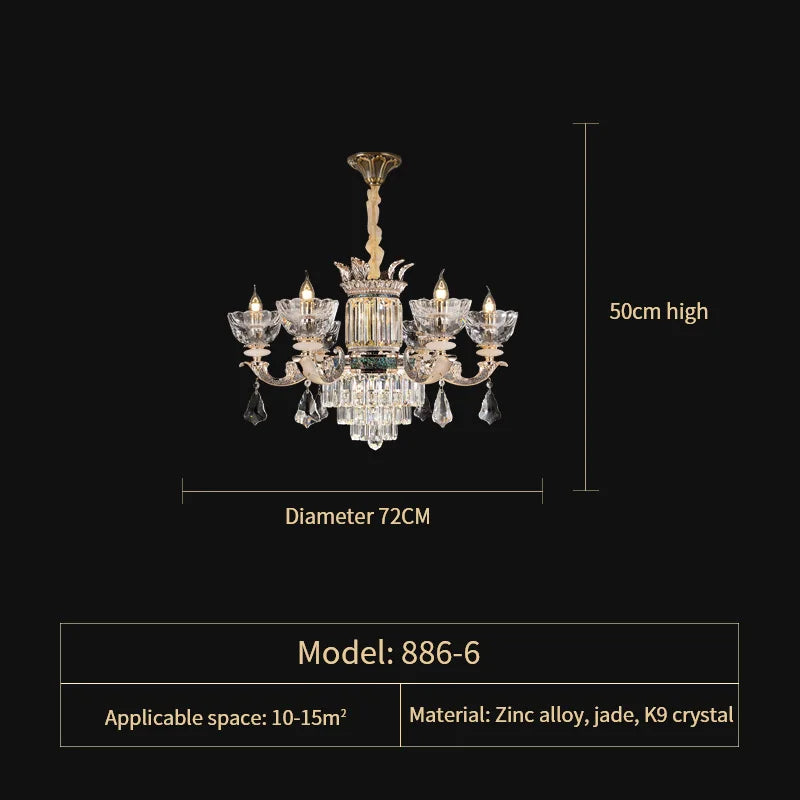 Afralia™ Duplex European Crystal Chandelier for Staircase with Hollow Design
