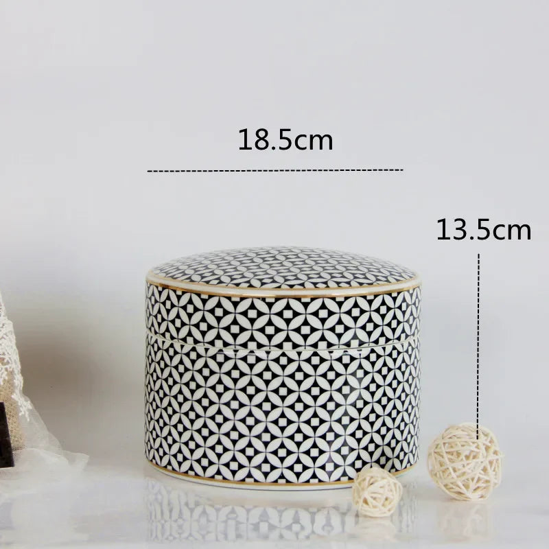 Afralia™ Handmade Ceramic Storage Jar with Lid for Tea, Spices, Home Decor