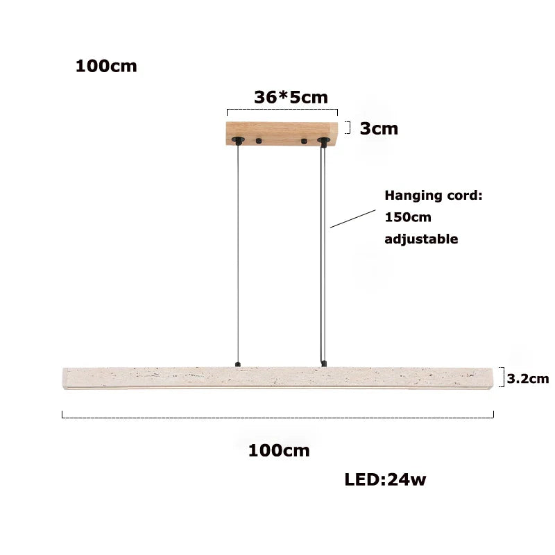 Afralia™ Natural Stone Design Chandelier Lighting Dimmable LED Pendant Light