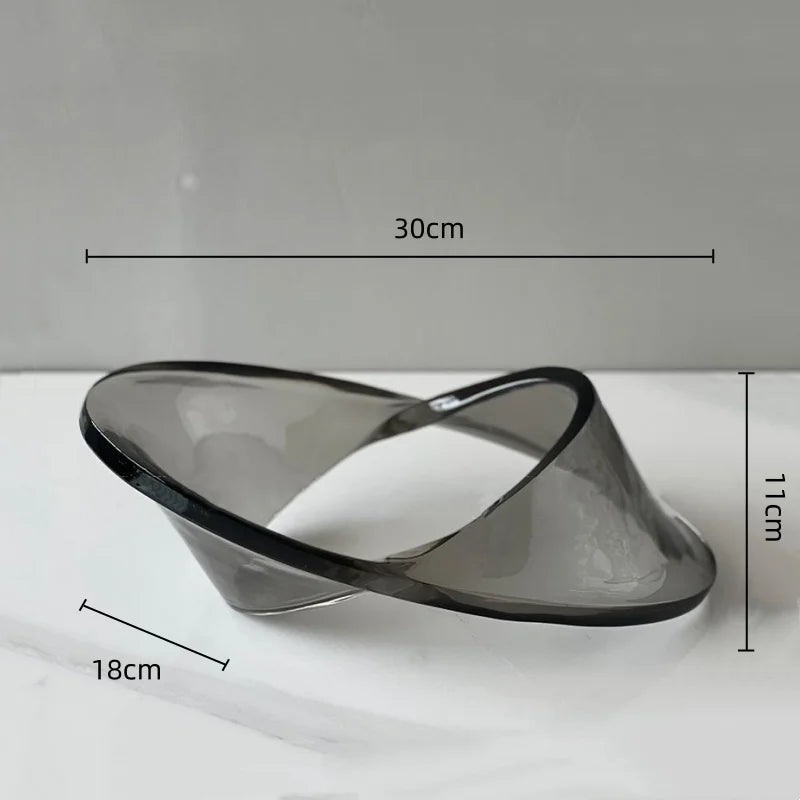 Afralia™ UFO Geometric Acrylic Decorative Item - Abstract Handicrafts Figurine