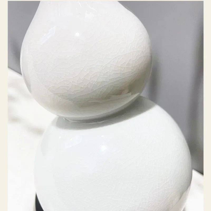 Afralia™ Gourd Crystal Sculpture Metal Plant Statues Home Decoration