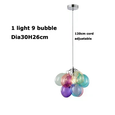 Afralia™ Glass Bubble Chandelier Pendant Light for Living Room & Bedroom