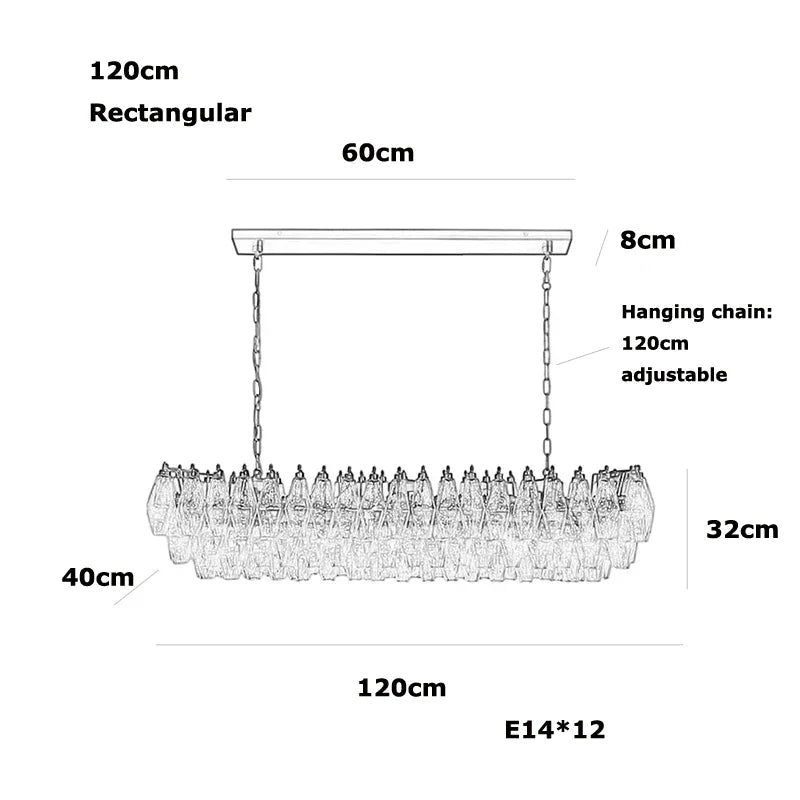 Afralia™ Gold Silver Black LED Chandelier Murano Glass Art Suspension Lamp