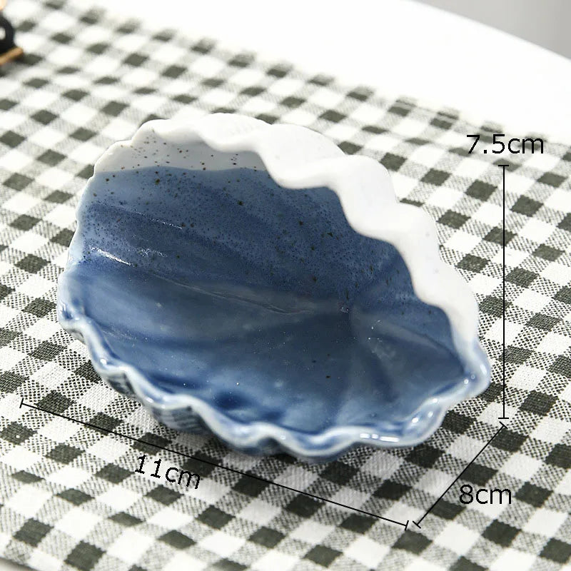 Afralia™ Ceramic Marine Life Decorative Storage Tray for Dresser or Tabletop