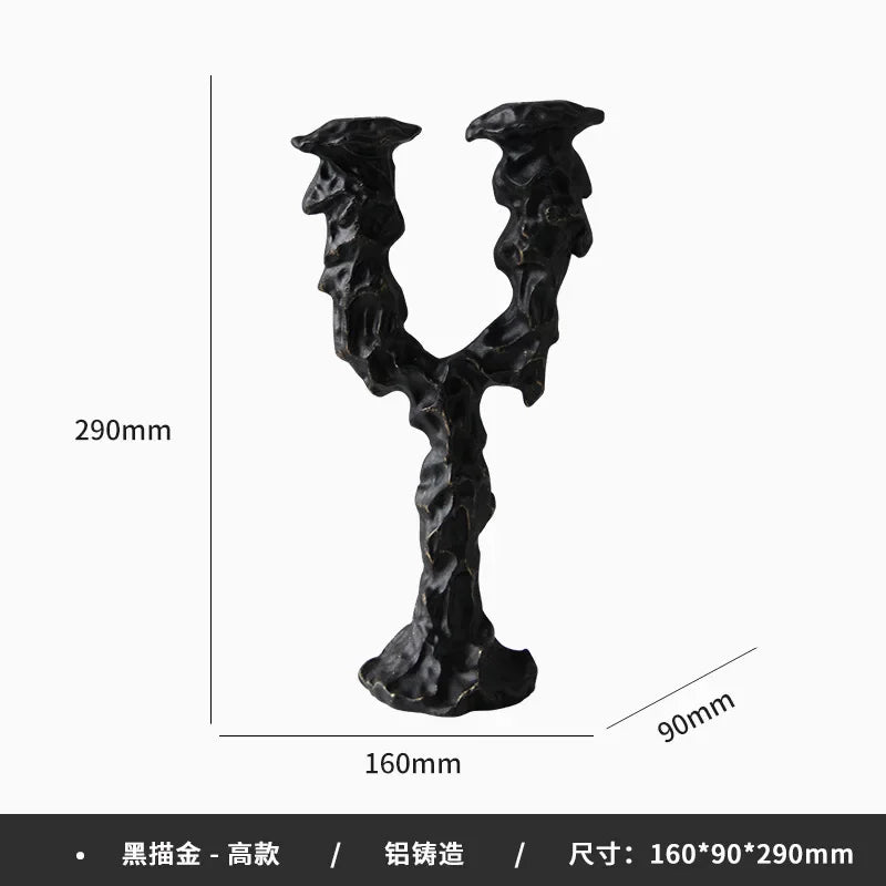 Vintage Resin Candlestick Candelabrum by Afralia™ - Home Decor & Wedding Accent