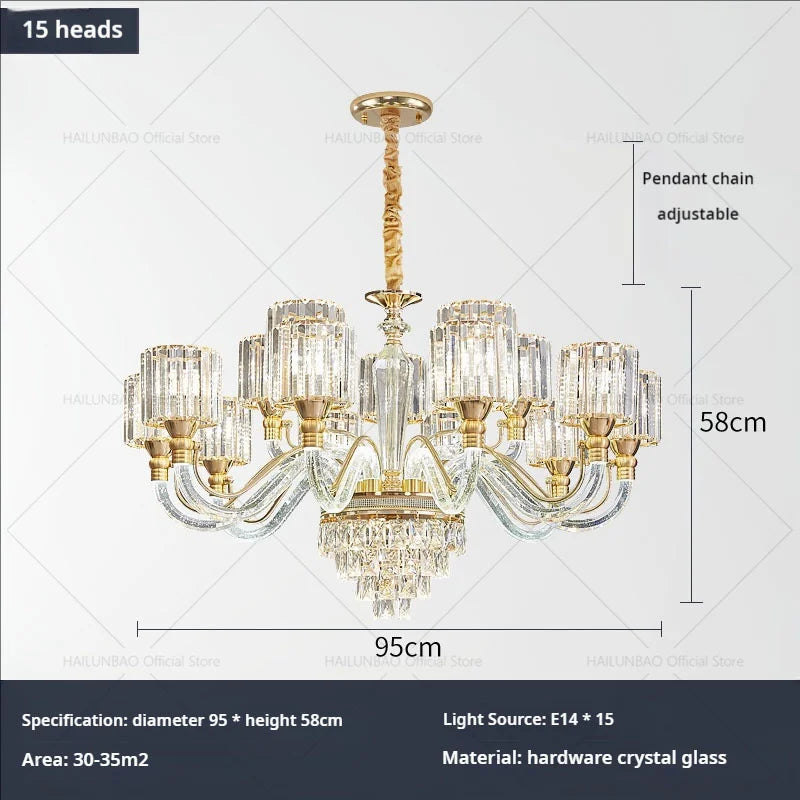 Afralia™ Crystal Chandelier: Luxury Nordic Home Lamps for Living Room, Bedroom, Dining & Study