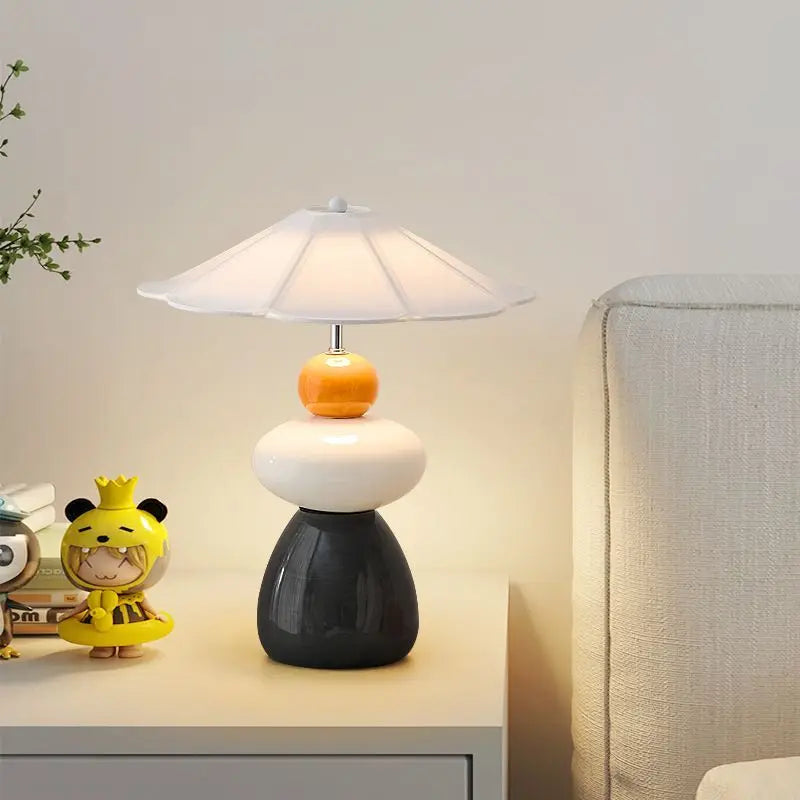 Afralia™ Ceramic Bedside Lamp | Luxe Study Desk Light | High-End Aesthetic Master Bedroom Lighting