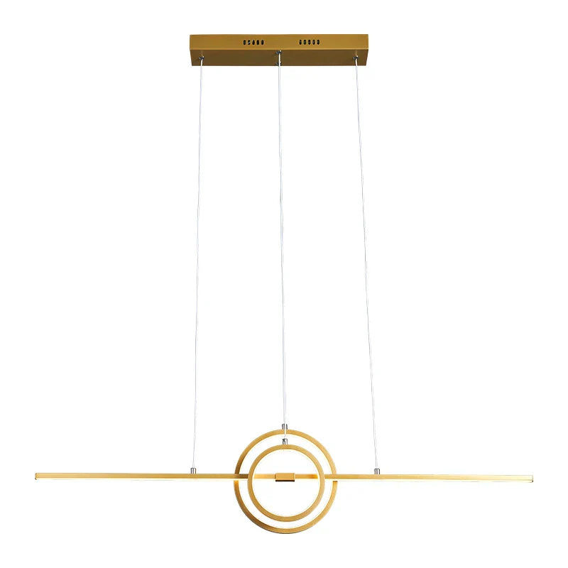 Afralia™ Modern LED Chandelier Remote Control Dimmable Hanging Lamp for Dining Room Kitchen