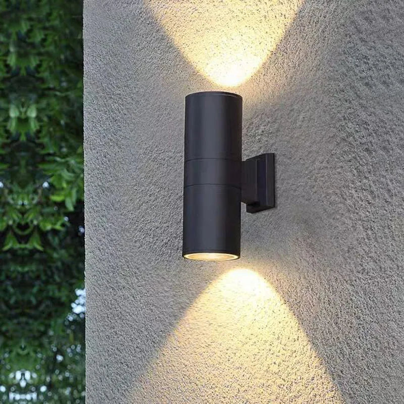 Afralia™ Outdoor Double Head Wall Lamp for Hotel, Exterior, Corridor - Aluminum Tube